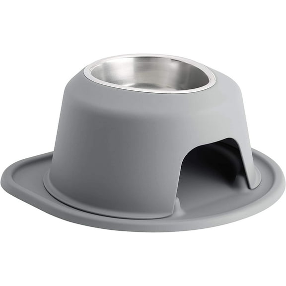 WeatherTech Single High Pet Feeding System - Raised Dog / Cat Bowl - 6" High Stand Dark Grey (SH3206DGDG)
