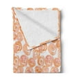 thumbnail image 2 of Watercolor Flower Soft Flannel Fleece Blanket, Paintbrush Rose Blooms Wedding Bridal Feminine Flourish Harvest Pattern, Cozy Plush for Indoor and Outdoor Use, 50" x 70", Salmon White, by Ambesonne, 2 of 5