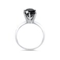 thumbnail image 3 of 2 1/2ct Black Diamond Solitaire Diamond Ring 14K White Gold, 3 of 3