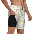 thumbnail image 3 of Picia Easter Rabbit pattern Mens Swim Trunks with Compression Liner Stretch Beach Shorts Quick Dry with Zipper Pockets No-Chafing Board Shorts-Small, 3 of 9