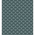 thumbnail image 3 of Blue Duvet Cover Set, Fish Flakes Like Image with Vintage Style Geometrical Triangle Details Print, Decorative 3 Piece Bedding Set with 2 Pillow Shams, Queen Size, Dark Blue and White, by Ambesonne, 3 of 3
