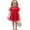 Rouge, variante sur Robe de Fête d'Été Sans Manches pour Filles avec Paillettes Scintillantes et Jupe Fluide - Robe Décontractée Élégante pour Jeunes Filles