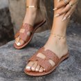 thumbnail image 5 of Wavsuf Slides for Women Casual Summer Solid Beach Brown Slides Slippers Size 8.5, 5 of 8