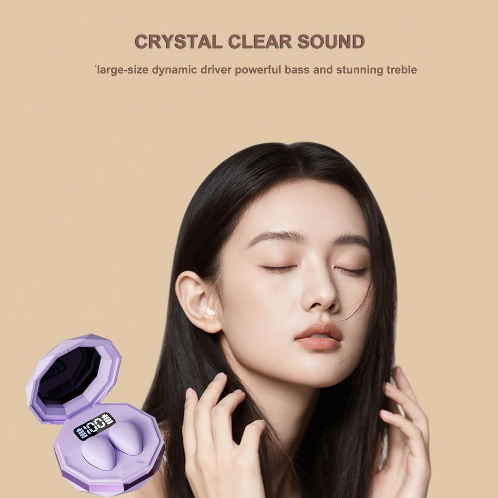 Smallest Bluetooth Mini Small Invisible Earbuds Sleeping for Small Ears Wireless Bluetooth Hidden for Work Micro Tiny Discreet Earbuds for Small Ears