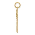 thumbnail image 3 of 14K Yellow Gold Heart Skeleton Key Charm Love Pendant, 3 of 3