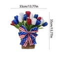 thumbnail image 3 of Corona del Día de la Independencia con lazo rojo, blanco y azul, corona patriótica con estrellas, decoración para la puerta principal del 4 de julio, cinta con la bandera estadounidense, decoración pa, 3 of 6