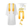 thumbnail image 4 of Pounoo Graduation Gowns for Women Zipper Front Long Sleeve Dresses University Graduation Soft Comfortable Breathable Robes Gift, 4 of 5