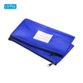 thumbnail image 3 of Unique Bargains Zipper Leatherette Money Deposit Bags with Clear Window, Blue, 3 Pack, 3 of 6