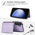 thumbnail image 2 of for Samsung Galaxy S24 Wallet Case, 2-in-1 Magnetic Detachable Card Holder, PU Leather + TPU Shockproof Kickstand Phone Cover, Magnetic Clasp Card Slots Back Case for Galaxy S24, Purple, 2 of 5