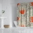 thumbnail image 2 of Sea Life Shell Print Shower Curtain 72x72, Waterproof Polyester Coastal Bathroom Curtain with Hooks, Nautical Marine Theme Decor, 2 of 5