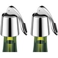 thumbnail image 1 of Tapón para botella de vino de acero inoxidable, tapón para botella de vino con silicona, tapón para botella de bebidas expandible, ahorrador de vino reutilizable, sellador de botellas mantiene el, 1 of 7