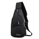 thumbnail image 3 of Bolso 3 uds. de pecho tipo bandolera informal con cremallera de tela Oxford para hombre (negro), 3 of 6