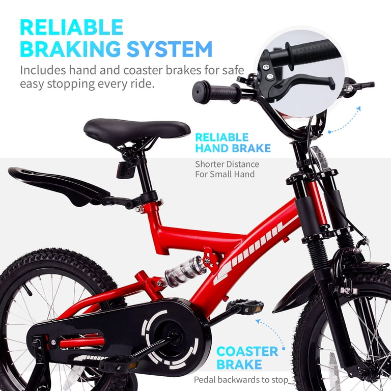 Fenbeli 18 Inch Kids Bike with Training Wheels for Girls Boys Ages 