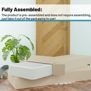 Continental Sleep, 4 King Fold Low High Profile Wood Box Spring for Mattress, White