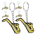 thumbnail image 5 of WORGEOUS  6 Pcs Musical Instrument Charms Key Chain Bag Keychains Student Baby Yellow, 5 of 8