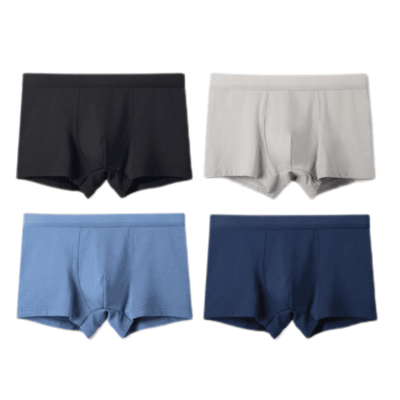 LYMAYTER Men's Anti-Microbial Boxer Briefs Solid Color Underwear Breathable Comfort Tagless Design