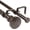 Bronze, variant on Urbanest Adjustable Double Curtain Rod Set Semplice Flat Button Finials – 1″ Front & 3/4″ Back Rod With Bronze Rod, 28–48 Inches