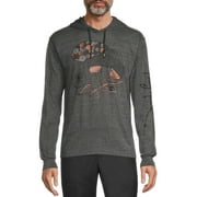 Tony Hawk Men's Mushrooms Graphic Tee Hoodie with Long Sleeves, Sizes S-XL