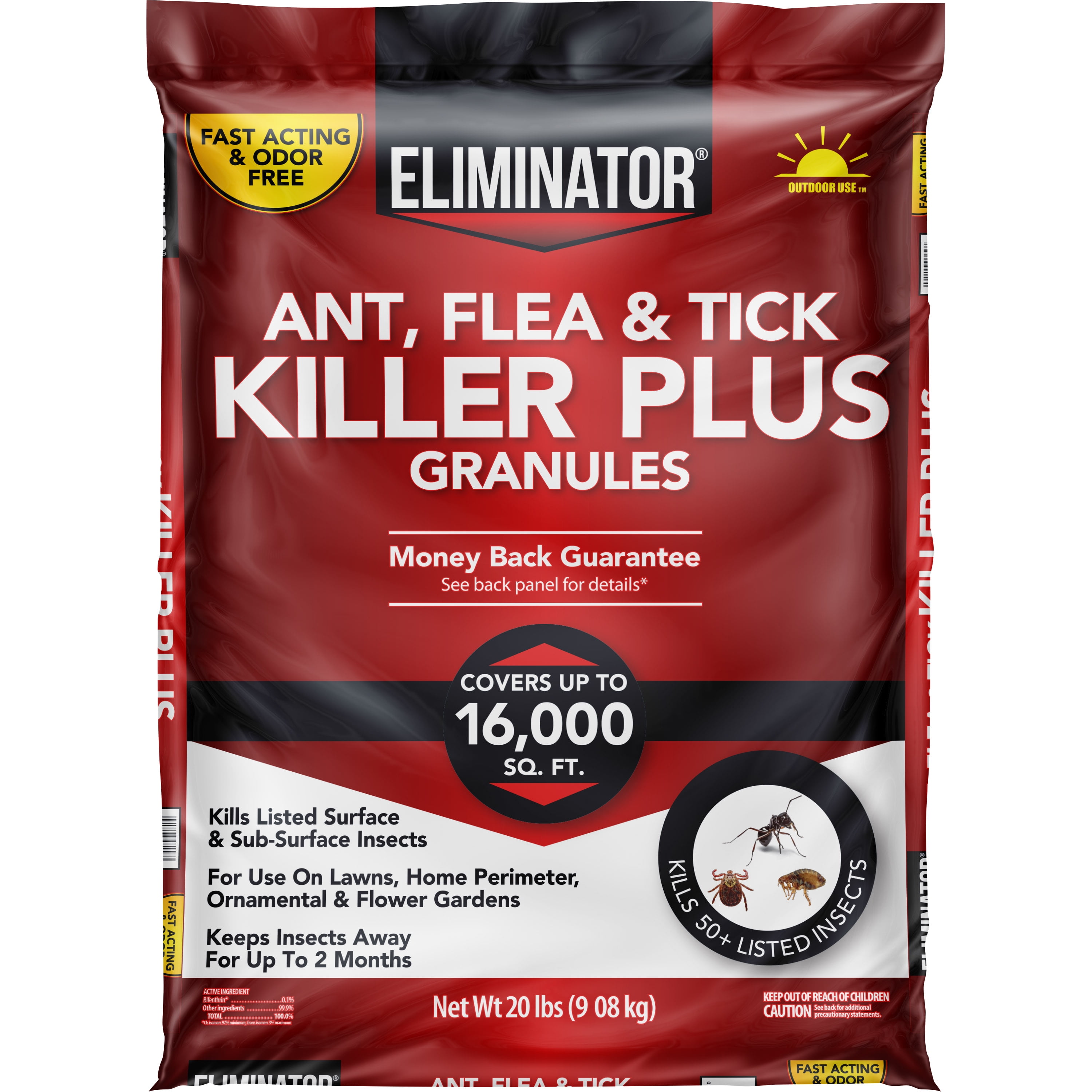 Eliminator Ant, Flea & Tick Killer Plus Granules, 20lb