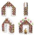 440 Pcs Christmas Gingerbread House Balloon Kit, Brown White Balloon