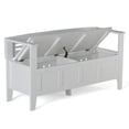 thumbnail image 3 of Atlin Designs Entryway Storage Bench in White, 3 of 5