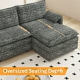 thumbnail image 2 of 108" Modular Chenille Cloud Sectional with Ottoman, Extra-Deep l-Shape Sofa for Living Room & Apartment, 2 of 7