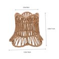 thumbnail image 2 of Minkissy Handwoven Lamp Shade Cone Khaki Iron Home Decoration 1Pcs, 2 of 5