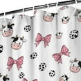thumbnail image 3 of White Cow Bow Pattern Shower Curtain 36"x72" ,Bathroom Decorative Shower Curtains Set with 12 Hooks,Modern Waterproof Washable Shower Curtain, 3 of 6