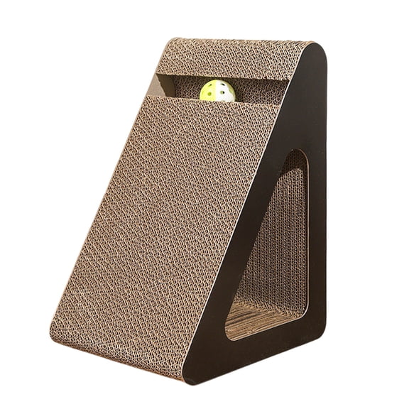 Upgrade Cats Scratcher Bed Cats Scratcher Cardboard Ramp Triangular Cardboard Toy With Interactive Spinning Balls Cats Scratcher Pad For Indoor Cats Kittens Puppies