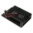 thumbnail image 1 of For RasPi 4b Metal Case, Double Fans Aluminum Alloy Material For RasPi 4b Heatsink  For Office, 1 of 8