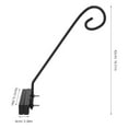 thumbnail image 2 of OULII Deck Railing Container Holder Metal Hanging Flower Pot Rack Black Iron 1 Set for Gardeners, 2 of 8
