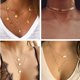 thumbnail image 2 of Tenande Vintage bohemio lentejuelas paloma infinito hojas estrellas clavícula cadena collares para mujeres regalos del Día de San Valentín Tan Jianjun unisex, 2 of 2