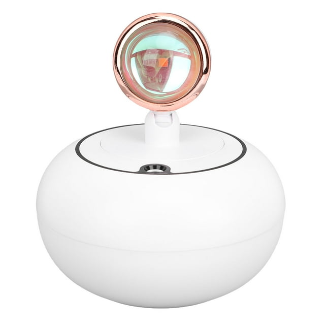 Humidificador De Aire, Alimentado Por USB, Salida De 25-40 Ml/h, Luz Cómoda, Humidificador Portátil Compacto Con Lámpara De Puesta De Sol Para El Interior Del Coche