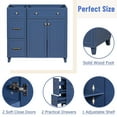 thumbnail image 2 of MAYEERTY 36" Modern Blue Bathroom Vanity - Cabinet Only, Sink Not Included, Contemporary Look for Bathrooms, 2 of 15