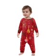 thumbnail image 2 of Onlypjs Matching Family Christmas Pajamas Set for Men, Women and Couples – Red & Gold Bell Holiday Sleepwear, 2 of 5