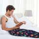 thumbnail image 5 of Balery Space Dinosaur Pantalones de pijama para hombre, pijama ultraligero, pantalón de descanso-Small, 5 of 6