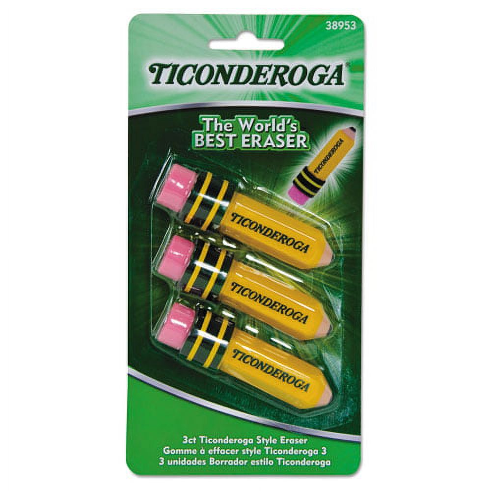 Dixon Ticonderoga, Pencil Shaped Erasers, 3-Count - image 3 of 3
