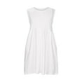 thumbnail image 4 of vokkrv Tween Girls Summer Bubble Dress Ruffle Sleeve Casual Party Midi Dresses White 11-12 Years, 4 of 5