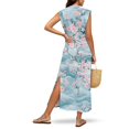 thumbnail image 4 of KUIFORTI Cherry Blossom Couple Matching Outfits Matching Vacation Outfits for Couples Spring Boho Maxi Dress with Pockets Soft and Comfortable Lightweight with Soft Fabric, 4 of 7