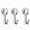 3pcs-D16-silvery, variant on 3/6/12/20Pcs Black Magnetic Hooks Cruis Heavy Duty Magnetic Hangers, Extra Strong Magnets with Hook for Hanging, Resistant Base
