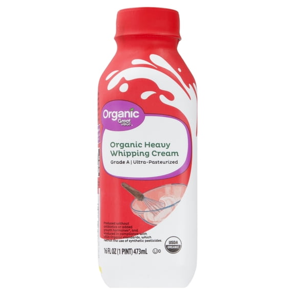 Great Value Organic Heavy Whipping Cream, 16 fl oz
