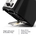 thumbnail image 6 of BLACK+DECKER Black Stainless Steel 2‑Slice Toaster, Extra‑Wide Slots with Bagel Mode, 7 Adjustable Shade Controls, High‑Lift Lever & Drop‑Down Crumb Tray, 6 of 13