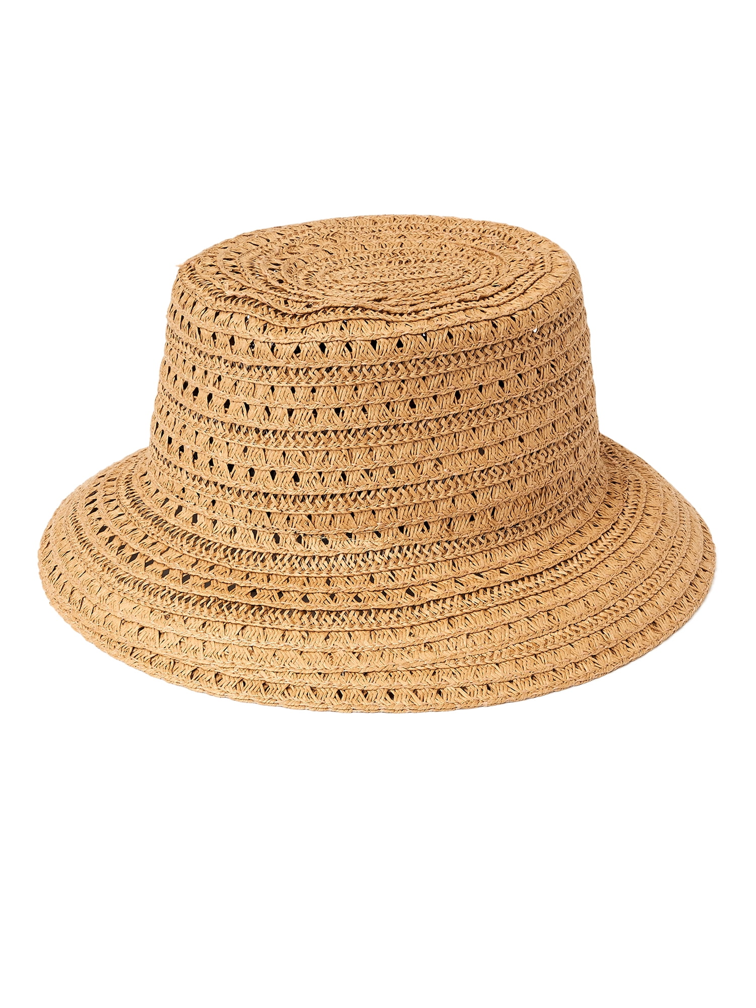 Time and Tru Adult Women's Straw Bucket Hat