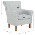 thumbnail image 3 of SAFAVIEH Hazina Modern Style Club Chairs, Light Blue (30 in. W x 32.8 in. D x 35.4 in. H), 3 of 11