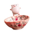 thumbnail image 3 of Taza de cerámica hecha a mano con mascota de té, centro de mesa, taza de leche coleccionable, de té de Kung Fu, estatua de cerdito para el hogar,, 3 of 9