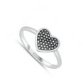 thumbnail image 4 of Funky Oxidized Heart Promise Sterling Silver Ring 925 Jewelry Female Male Unisex Size 5, 4 of 4