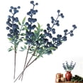 thumbnail image 7 of 5-Pack 13.39-Inch Blueberry Artificial Berry Branches, Faux Blue Berry Stems for Small Vases, Farmhouse Table Decor, Wedding Centerpieces, Winter Arrangements and DIY Crafts, 7 of 7