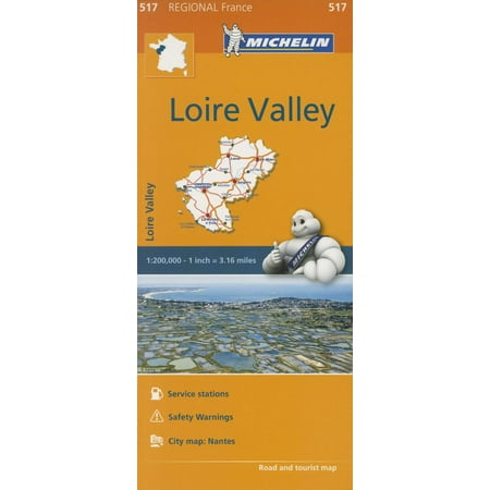 Michelin Regional Maps: France : Loire Valley Map 517 - Folded