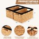 thumbnail image 3 of Cesta de almacenamiento de mimbre, cestas de almacenamiento de jacinto de agua con asas integradas, cestas de mimbre grandes para almacenamiento, paquete de 2 cestas de mimbre para organizar, natural, 3 of 8