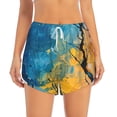 thumbnail image 4 of Lsque Abstract Night Sky Tree Printed Women's Running Shorts with Liner Pockets,Elastic Quick Dry Workout Athletic Gym Yoga Shorts,Womens High Waist Shorts-Large, 4 of 9